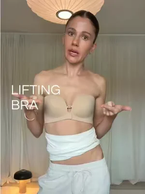 this bra will lift just about anything 😆  @luckmeey_official #straplessbra #liftingbra #pushupbra 