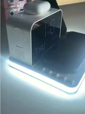 charge 7 devices at once! this definitely cleans up my nightstand 👌 #chargingstation #phonecharger #phonechargerstand #dealsforyoudays #summerwins 