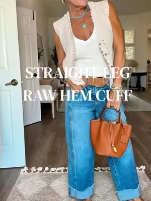 Jeans for women over 40+, Flamingal stretchy jeans are made with a relaxed fit in hips and thighs. Fits true to size #dealsforyoudays #summerwins #flamingals #styleover40 #jeans @Flamingals by Flamingo Shop 