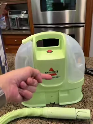 This is the awesome LITTLE GREEN MINI.. by BISSEL! Must see! #kahladeals #summerfinds #dealsforyoudays #bissellittlegreenmachine 