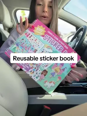 AND it’s reusable?! Easily the best thing to take on the go or as an easy calm down activity! #stickers #stickerbook #reusablestickerbook #giftsforkids @Hadley Designs 