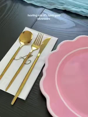 in my hosting era #dealsforyoudays #goldsilverware #gold #tiktokshopcreatorpicks #summerwins 