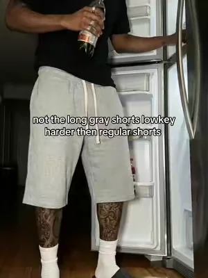 call em long shorts if you want… these still got more off than basic gym shorts #grayshorts #longshorts #sweatshorts #capris #viral 