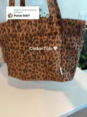Replying to @Bailey Harmon fits so much and love the quality! #cottontote #leopardprint #fyp #tiktokmademebuyit 