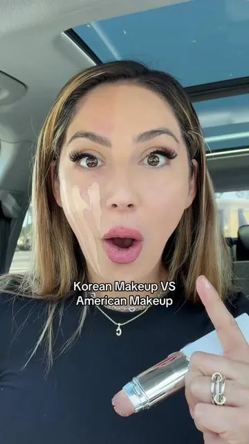 This is the skin care color changing foundation stick! @ELROEL Store  #elroelfoundationstick #colorchangingfoundation #koreanmakeup #foundationstick #whitefoundation 