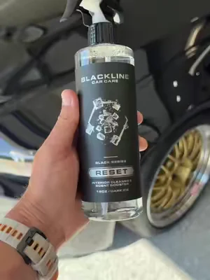 Keep your interior looking factory fresh with one spray. Blackline RESET cleans dust, fingerprints, and grime while leaving behind a clean, premium scent without a greasy finish. Perfect for dashboards, door panels, consoles, and more. #CarDetailing #InteriorDetailing #CarCleaning #blacklinecarcare #DetailingProducts 