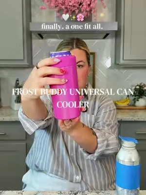 I finally found a can cooler that not only fits my slim cans AND my fat boys? Thanks @Frost Buddy 😍 #frostbuddy #universalcancooler #koozie #slimcankoozie #cancooler 