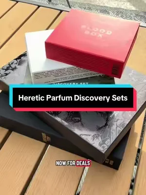 @HereticParfum has a scent for everyone, and their discovery sets are the perfect way to explore them all 🖤 Do you cold buy perfume bottles or do you like to get discovery sets first?? Let me know your favorite in the comments! #perfume #creatorsearchinsights #dfyd #dealsforyoudays #perfumetok