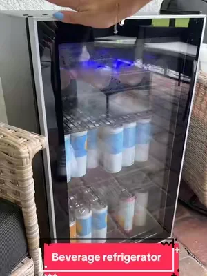 Free up your main fridge for what actually belongs there… FOOD. 🙌 This beverage refrigerator keeps all of our drinks organized, easy to grab, and out of the way. With adjustable shelves, you can customize it for cans, bottles, or larger drinks, and the interior light gives it the perfect vibe for parties, game nights, or hosting guests. #BeverageFridge #DrinkFridge #cowsar #KitchenOrganization #HomeBar  