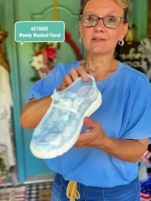 HEYDUDE Wendy Washed Floral - Comfortable Slip on Shoes #DealsForYouDays #SummerWins #dfyd #heydude #newreleases @HeyDude 