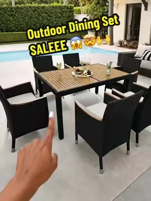 🤯🤯 if you have been wanting an outdoor dining set NOW is your chance to get it 😍🔥🔥 #luxury #outdoorfurniture #diningtable #sale #dealsforyoudays 