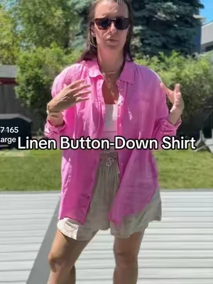this oversized 100% linen button down shirt on repeat all summer #linenshirt #buttondown #buttondownshirt #gap