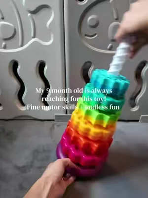 Love educational toys!  #stackingtoys #babytoys #toddlertoyfinds 