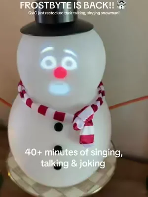 Frostbyte the singing, talking, joking snowman is back! But not for long #frostbyte #talkingsnowman #singingsnowman #animatedsnowman #christmasdecor @QVC, Inc 