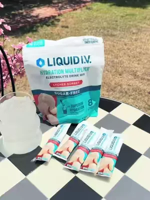 Liquid I.V. Sugar-Free Hydration Multiplier - Lychee Sorbet - @@Liquid I.V.##liquidiv##liquidivpartner##lychee##sugarfree##liquidivlychee