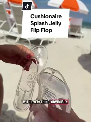 When one pair of shoes handles the entire vacation #cushionaire #jellyflipflops #summervibes #summeressential #dealsforyoudays 
