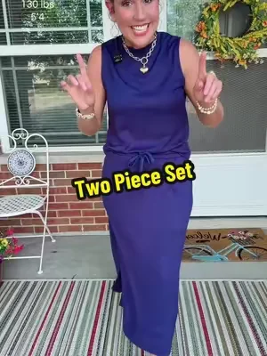 I love a modest two piece set. This one is so soft. You can dress it up or down. Perfect for moms on the go. #twopieceset #SummerVibes #summerwins #tiktokshopdealsforyoudays #dealsforyoudays @Grecerelle 