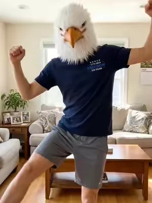 The perfect eagle mask to take to any occasion🦅 #americanpride #eagles #merica #funny #mascot 