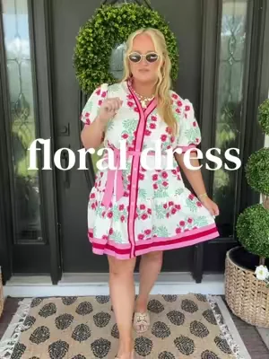 Apron belly is hidden🙌🏻 #dress #floraldress #apronbelly #dealsforyoudays #tiktokshopcreatorpicks 