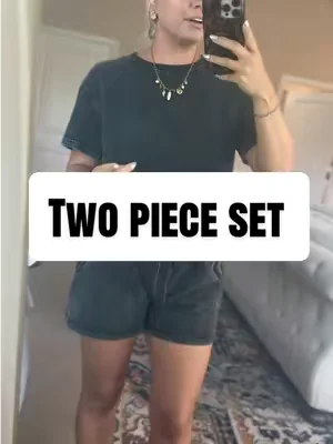 One of my go to sets! #twopieceset #everydayoutfit #momapproved #acidwash #tiktokshop 