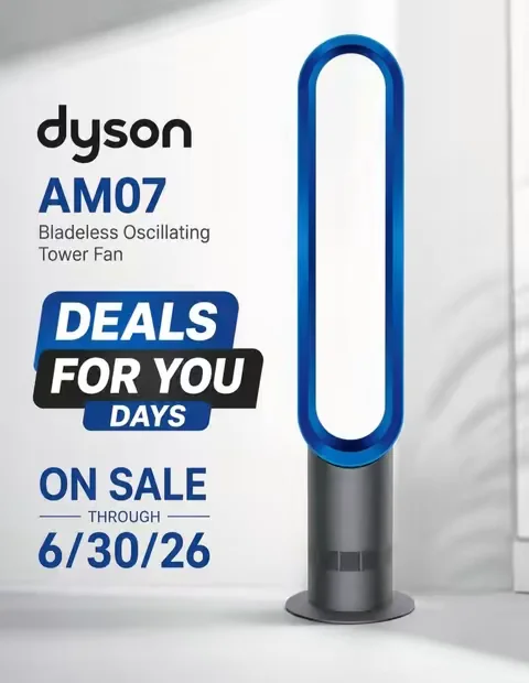 Deals for you days sale Dyson AM07 Bladeless Oscillating Tower Fan #QVCSuperBrandDay 
