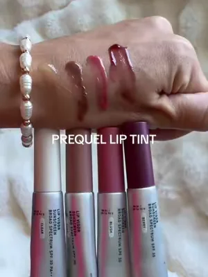 these shadesss 🤏🏼 bonus they have spf 30  @Prequelskin  #prequel #liptintset #lipspf #lipgloss #lippies 