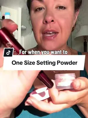No makeup but still want to look fresh? Use setting powder to set and absorb oils!  @ONE SIZE BEAUTY #onesizebeauty #dealsforyoudays #dyfd #summervibes 
