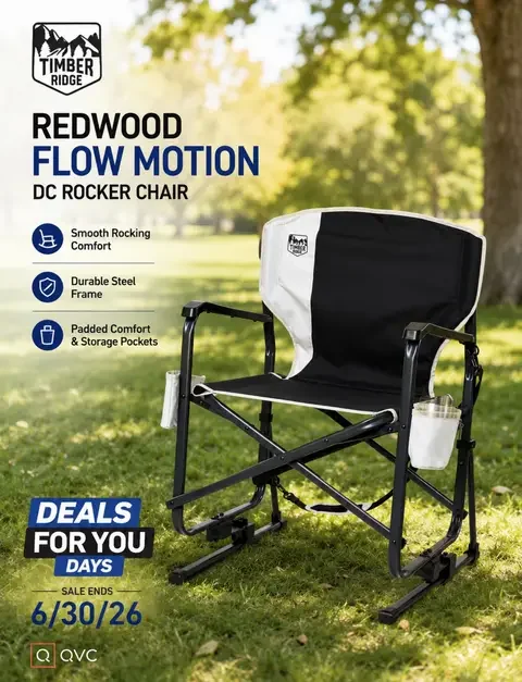 I love this chair!! Timber Ridge Redwood Flow Motion DC Rocker Chair #QVCSuperBrandDay #TiktokShopCreatorPicks 