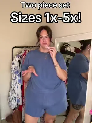 This plus size set is true to size and goes up to size 5x! Here is how I put together a casual plus size outfit. #DealsForYouDays #SummerWins #casualoutfit #plussizefashion #twopieceset 
