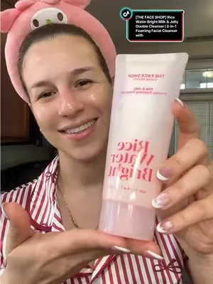 Envío gratis!!✅😍✨súper bueno 10/10 [THE FACE SHOP] Agua de arroz brillante Limpiador doble de leche y gelatina | Facial espumoso 2 en 1 Limpiador con escualeno, pantenol y ácido hialurónico | Elimina el protector solar y el maquillaje diario, profundo Limpieza de poros para un brillo de piel de vidrio | Coreano Cuidado de la piel #limpiezafacial #skin #ricewaterbright #cuidadodelapiel #skincareroutine 