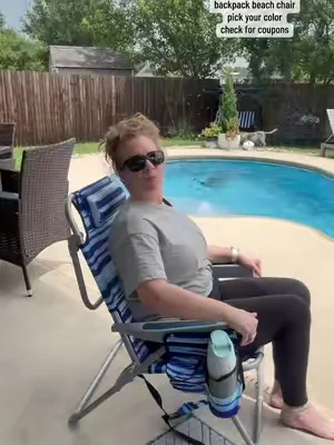 this back pack beach chair is the only thing you need for the perfect beach day! #SummerVibes #dealsforyoudays #beachchair #beachday #beachvibes 