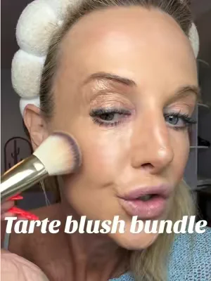 Make up over 50 @tarte cosmetics I am wearing strawberry bliss 🍓 #tartecosmetics #tarteblush #makeupover50 #dealsforyoudays #summerwins 