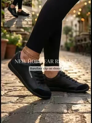 Women's wide-toe barefoot shoes🤭🖤🤏🏽
#barefoot 
#workshoesforwomen 
#hobibear 
#hobibearshoes 
#widefeet 
#blackshoes 
#comfortableshoes 