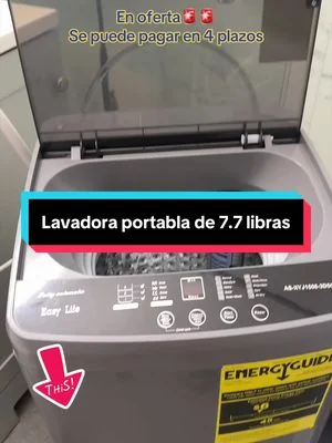 Portable Washing Machine, 7.7  Para las personas que viven en lugares pequeños está lavadora está súper buena y no ocupa nada de espacio.  #DealsForYouDays #tiktokshopcreatorpicks #lavadoraportátil #paraapartamento #paraespaciospequeños 