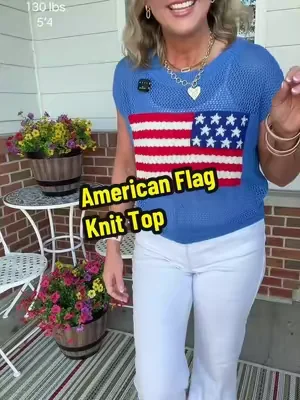 The perfect American flag knit top for the 4th of July 🇺🇸#knittop #summertops #SummerWins #dealsforyoudays #tiktokshopdealsforyoudays @Mntaor 