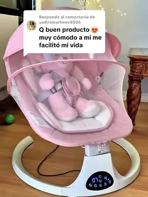 Respuesta a @yadiramartinez8506Baby Electric Bouncer for Infants, Baby Swing, 5 Speeds and 10 Lullabies, Bluetooth Music, Remote Control, Adjustable Backrest, Indoor Use #dealsforyoudays 