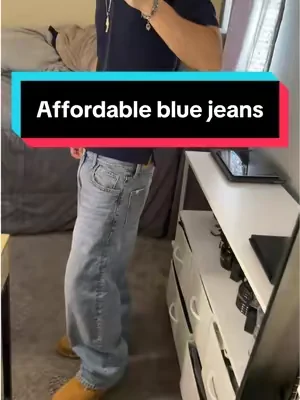 Affordable and tuff blue baggy jeans #baggyjeans #jeans #streetwear #StreetFashion #mensoutfitideas 