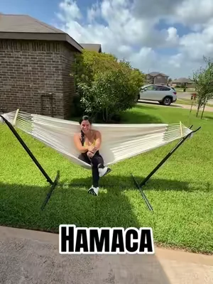 Quieres relajarte en este verano sobre una hamaca! Está te la recomiendo ya que soporta muchísimo es muy resistente y viene con sus propias bases! Muy fácil de armar #dealsforyoudays #summerwins #hammock #Home #patio 