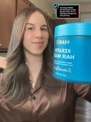 Envío gratis!!✅✨súper buena 1000/10 Mascarilla capilar MARÉE - Reparación de queratina, tónico rubio púrpura, hidratación 10 en 1 y aceite de argán - Frizz suave, reparación de daños, tono rubio, hidratación profunda - 10 oz #hairmask #marée #cuidadodelcabello #tratamientocapilar #cabellosanoybrillante 