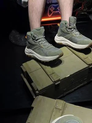 Men’s tactical hiking waterproof work shoe that is also feels like a sneaker with arch support and memory foam on the inside and a wide toe box! #HikingShoe  #WaterproofShoe  #WorkShoe #menshikingshoes #DealsForYouDays