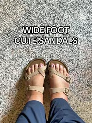 I have wide feet, so when I find sandals that are actually comfortable, I stick with them. 🤍  #widefeet #summersandals #projectcloud #summervibes #dealsforyoudays 