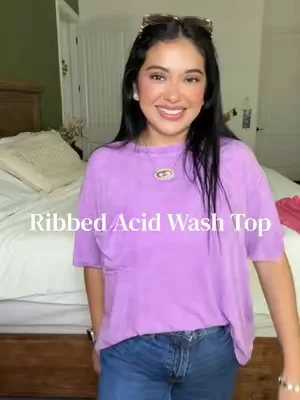 Perfect cool summer top! Ribbed and acid wash effect make them the cutest to dress up or down!🌷🙌🏼🤩@Discount Divas Boutique  #starterpicks #summerwins #DealsForYouDays #ribbedtop #acidwashtshirts 