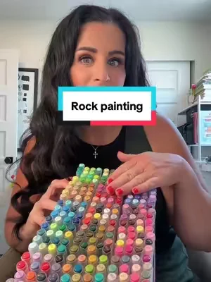 Great summer activity! #acrylicmarkers #guangna #paint #rockpainting #summerfun 