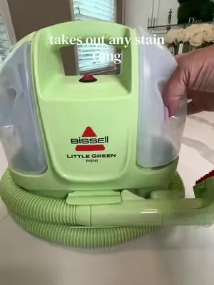 BISSELS little green get out any stain I’ve put in it’s way. So little and light and easy to use. Just add water and the solution they give you and that’s it #dealsforyoudays #bissellpartner #bissell #stainremover #pets @BISSELL Clean 