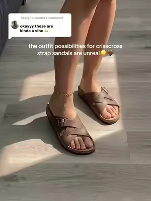 @FITORY balance v crisscross sandals