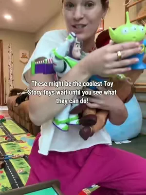 These Toy Story toys are seriously soooo cool! One of these toys is ALWAYS with us!!  #toystory #buzzlightyear #woody #jessie #bullseye @Disney Store 