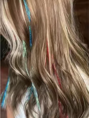 #hair #hairtinsel #party #birthdayparty #fourthofjuly 