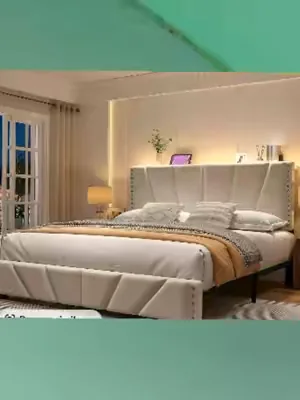 Respuesta a @user84180349 RaybeeFurniture Bed frame me encantan sus luces led integradas #bedligthled #pinterestbed #dealsforyoudays #goodquality #Summerwins 