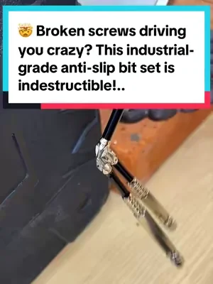 🤯 Broken screws driving you crazy? This industrial-grade anti-slip bit set is indestructible! Multiple lengths for any tight space, and it ships FREE. Upgrade your toolbox today! 💥#drillbits #carpenter #plumber #electrican #toolloversmusthave 