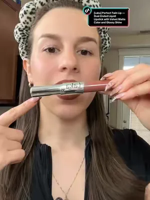 Envío gratis!!✅😍✨te encantará!! [Laka] Perfect Twin Lip - Lápiz labial líquido de doble punta con color mate de terciopelo y brillo brillante #lipgloss #lipmatte #laka #longlasting #gloss 